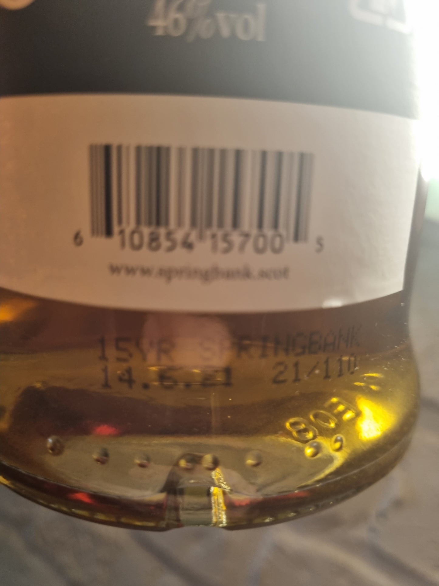 Springbank 15yo 46% 70cl
