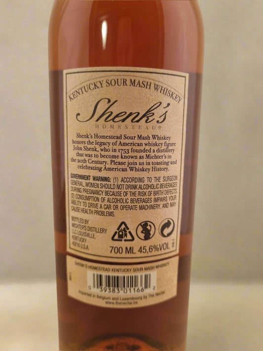 Shenk's Homestead Kentucky Sour Mash 2023 45,6% 70cl Bourbon Whiskey Bottle
