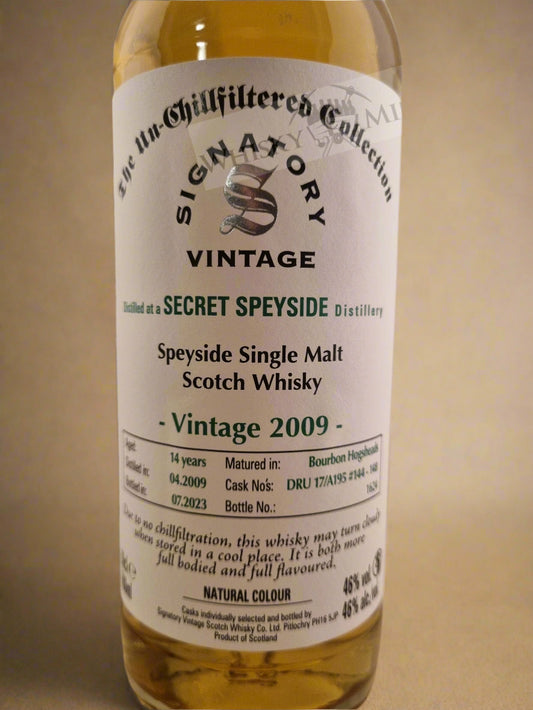 Secret Speyside Distillery 2009 14yo 46% 70cl Single Malt Whisky Bottle