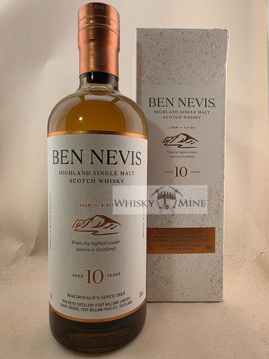 Fles Ben Nevis 10 Year Old Highland Single Malt Whisky – 46% vol, 70 cl.