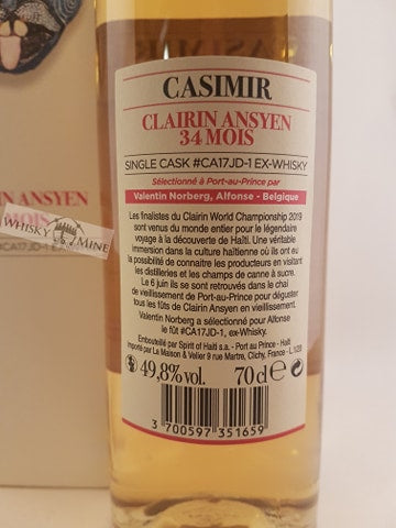 Casimir Clairin Ansyen #CA17JD-1 49.8% 70cl