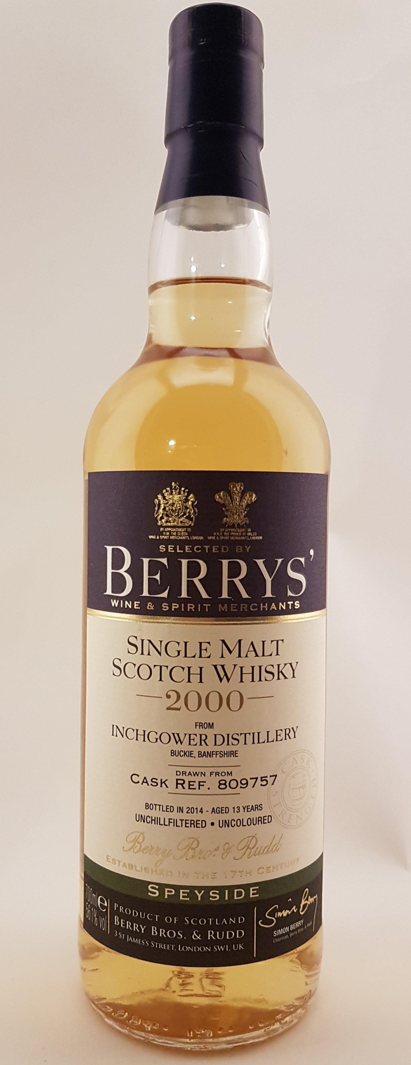 Inchgower 2000 13yo 56.1% 70cl