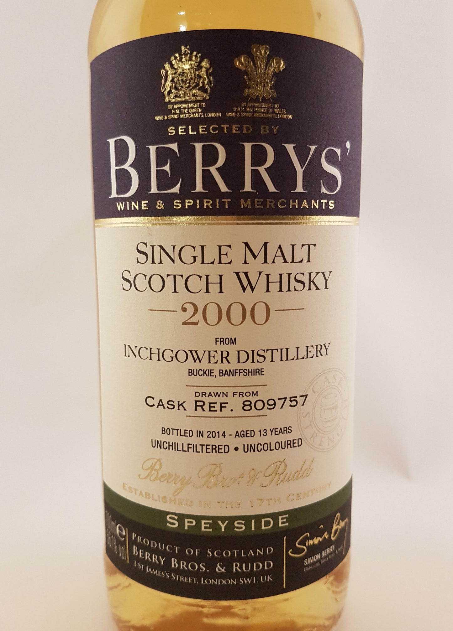 Inchgower 2000 13yo 56.1% 70cl