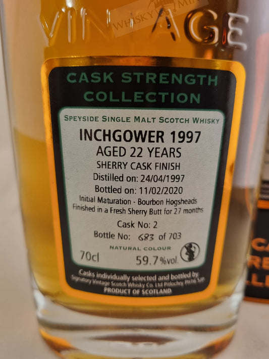 Inchgower 1997 Signatory 22yo 59.7% 70cl