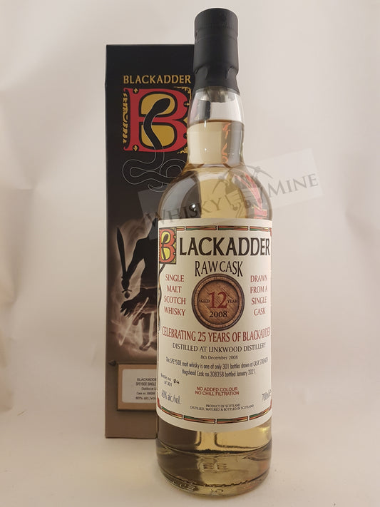Fles Linkwood 2008 Blackadder Celebrating 25 Years – Single Malt Scotch Whisky 60% 70cl